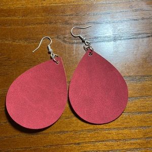 Hand made faux leather earrings
